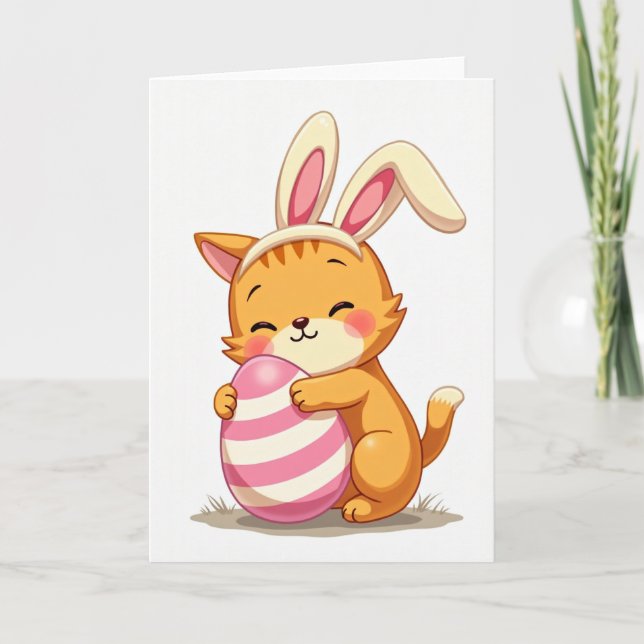 Happy Feline Friend Card (Front)