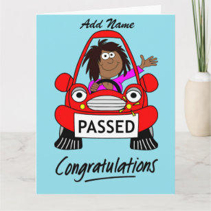 Happy Female, Just Passed Driving Test Card
