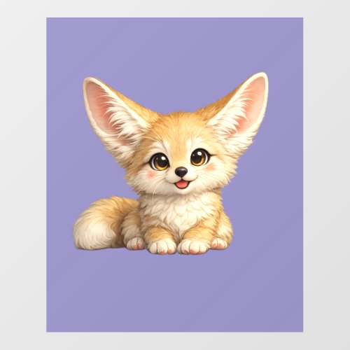 Happy Fennec Fox Cute Positive Vibes Design Wall Decal