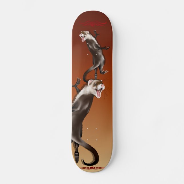 Happy Ferret Skateboard Deck (Front)
