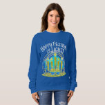 Happy Festival of Lights Hanukkah Menorah Sweatshirt<br><div class="desc">Happy Festival of Lights Hanukkah Menorah</div>