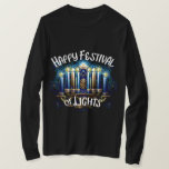 Happy Festival of Lights Hanukkah Menorah T-Shirt<br><div class="desc">Happy Festival of Lights Hanukkah Menorah</div>