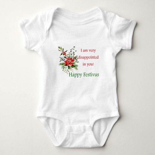 Happy Festivus humor funny disappointed in you Baby Bodysuit