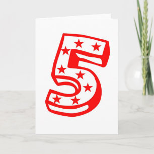 Happy Fifth 5 Birthday Shirt Card