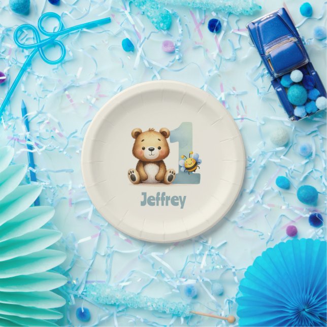 Happy First Bee-Day! Paper Plates (Party)