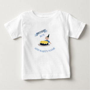 Happy First Birthday Cute Baby Boy Customized  T-Shirt