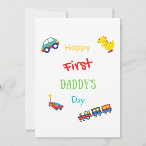 Happy First Daddys Day  Father Day Card