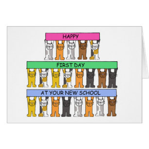 Happy First Day at Your New School Cards