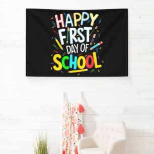 Happy First Day Back to School Banner
