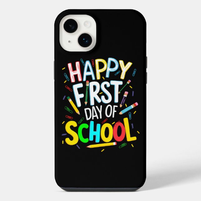 Happy First Day Back to School Iphone Case (Back)