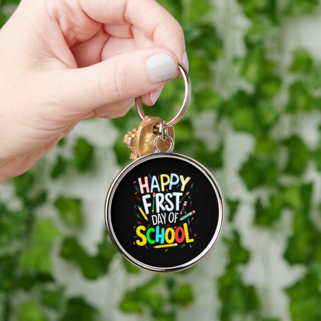 Happy First Day Back to School Keychain (Hand)