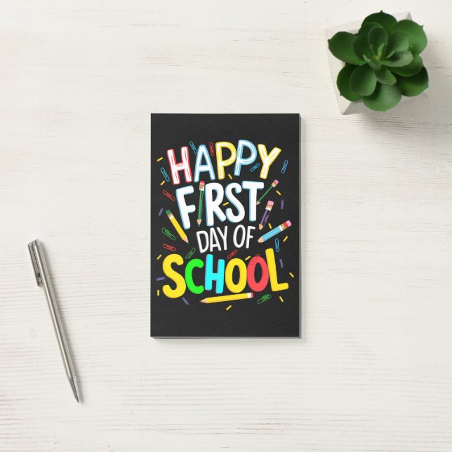 Happy First Day Back to School Post-it Notes (Office)