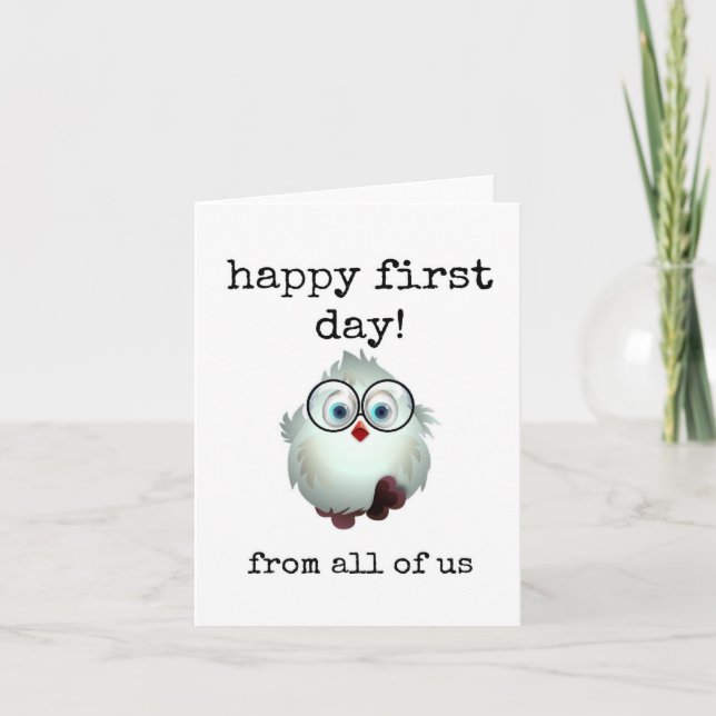 Happy First Day, New Employees, Students, Staff Card (Front)