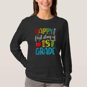 Happy First Day Of 1st Grade Cute Back To School T-Shirt