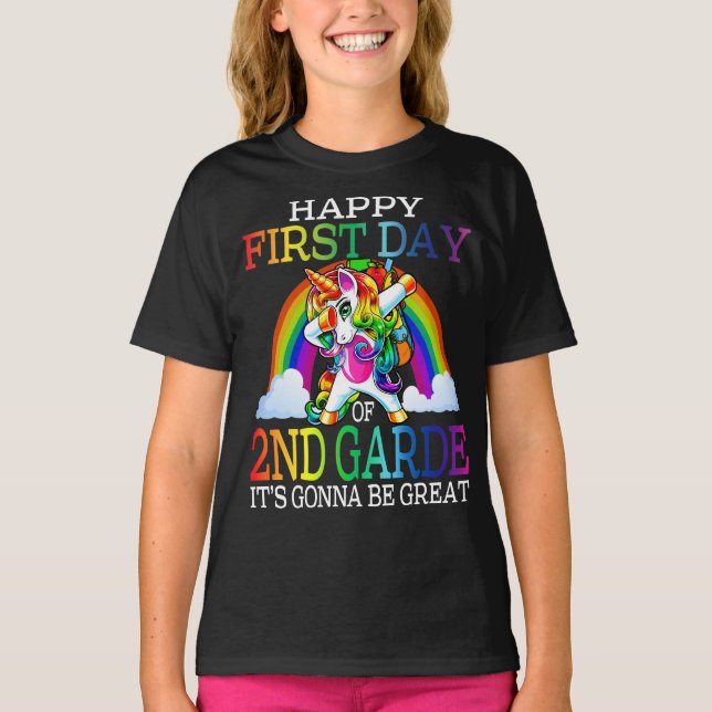 Happy First Day Of 2nd Grade  T-Shirt (Front)