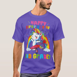 Happy First Day Of 2nd Grade Unicorn Girls Back To T-Shirt