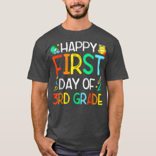 Happy First Day Of 3rd Grade Back To School For Bo T-Shirt