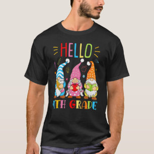 Happy First Day Of 4th Grade Gnome Back To School  T-Shirt