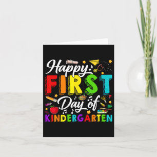 Happy First Day Of Kindergarten Back To School Boy Card