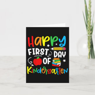 Happy First Day Of Kindergarten Back To School Tea Card