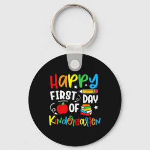 Happy First Day Of Kindergarten Back To School Tea Keychain
