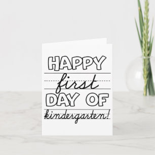 Happy First Day Of Kindergarten Kids Ck To School Card