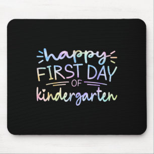 Happy First Day Of Kindergarten Teacher Tie Dye Gi Mouse Pad