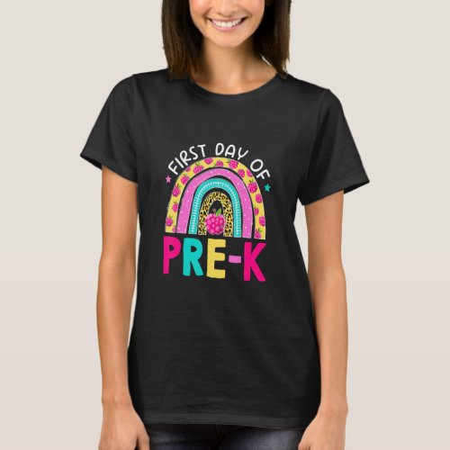 Happy First Day Of Pre K Here I Come Rainbow Kids  T_Shirt
