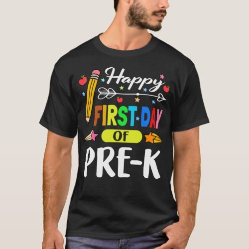 Happy First Day Of Pre_K Lovely 1st Day Pre_Kinder T_Shirt