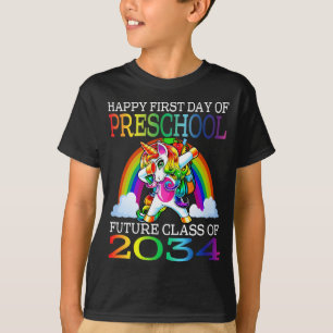 Happy First Day Of Preschool Future Class Of 2034  T-Shirt