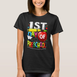 Happy First Day Of Preschool Teacher Back To Scho T-Shirt