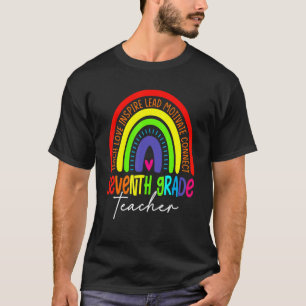 Happy First Day Of School 7th Grade Rainbow Teache T-Shirt