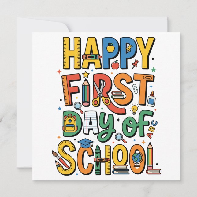Happy First Day Of School | Back To School (Front)