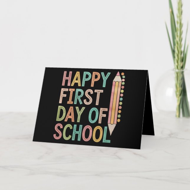 Happy First Day of School Back to School Announcement (Front)