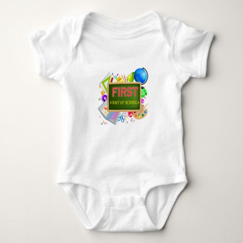 Happy First Day Of School Back To School Baby Bodysuit