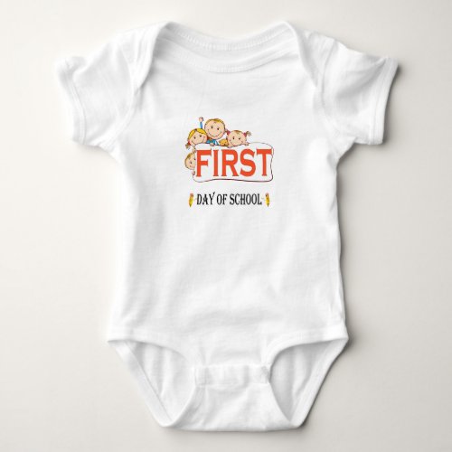 Happy First Day Of School Back To School Baby Bodysuit