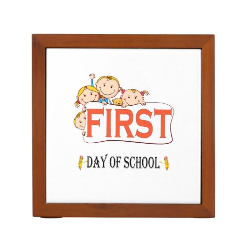 Happy First Day Of School Back To School Baby Desk Organizer