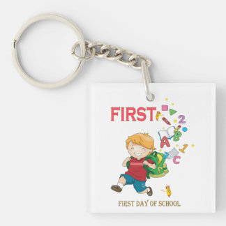Happy First Day Of School Back To School Baby Keychain