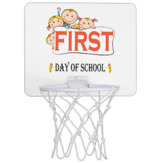 Happy First Day Of School Back To School Baby Mini Basketball Hoop
