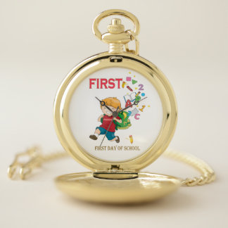 Happy First Day Of School Back To School Baby Pocket Watch