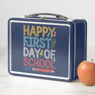 Happy First Day Of School Back To School Metal Lunch Box