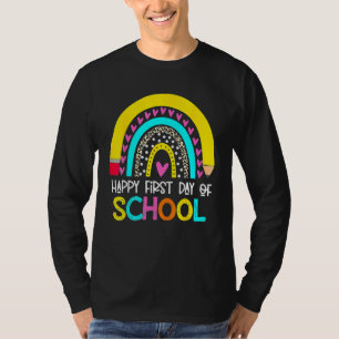 Happy First Day Of School Back To School Rainbow T-Shirt
