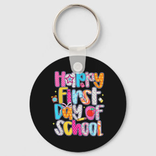 Happy First Day Of School Back To School Teacher S Keychain