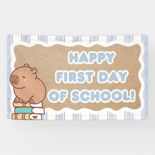 Happy First Day of School Banner Pre=K Capybara