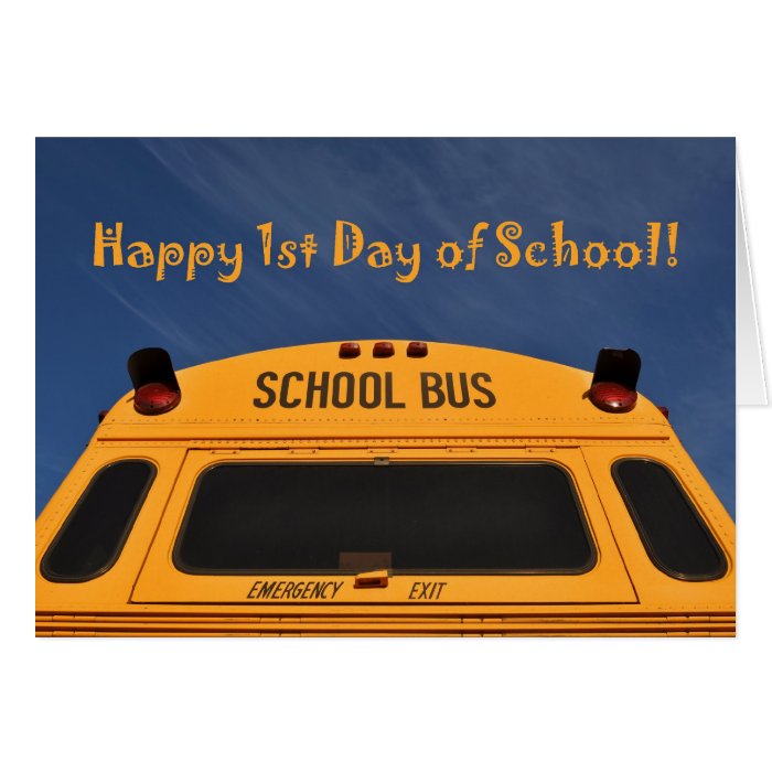 Happy First Day of School Bus Card | Zazzle