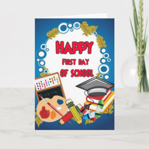 Happy first day of school card