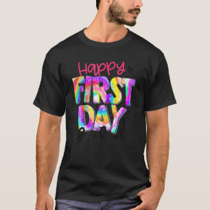 Happy First Day Of School Coffee Teach Repeat Teac T-Shirt