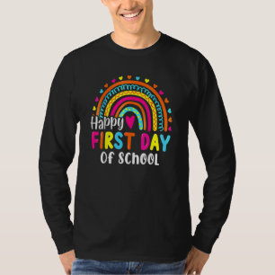 Happy First Day Of School Colorful Rainbow Heart G T-Shirt
