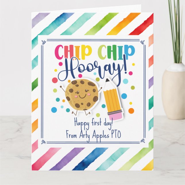 Happy first day of school cookie  card (Front)