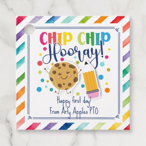 Happy first day of school cookie  favor tags